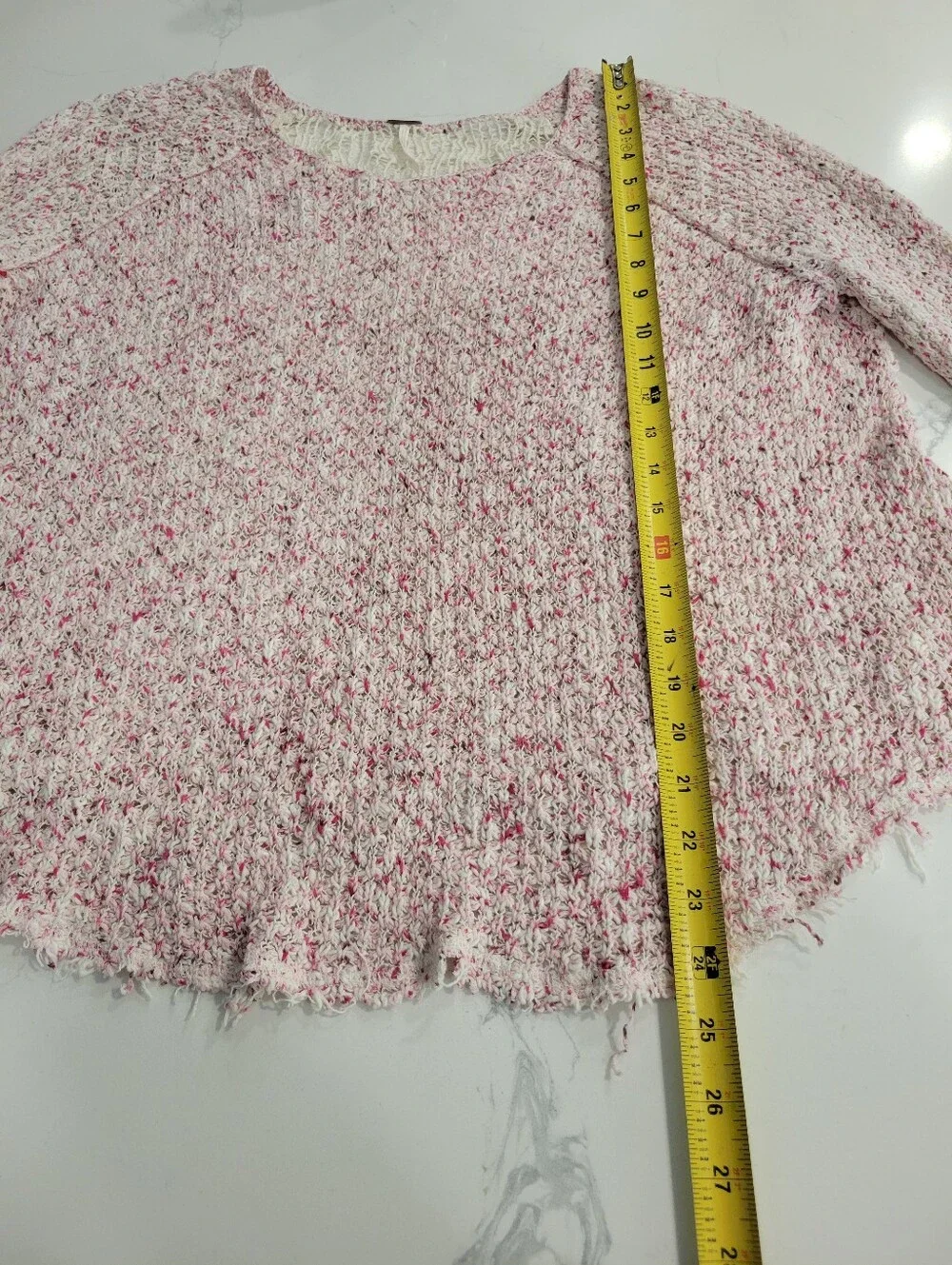 Free People Poppyseed Marbled Cottage Cozy Knit Sweater Medium